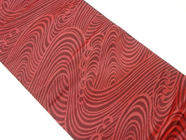 荒波模様織出し袋帯